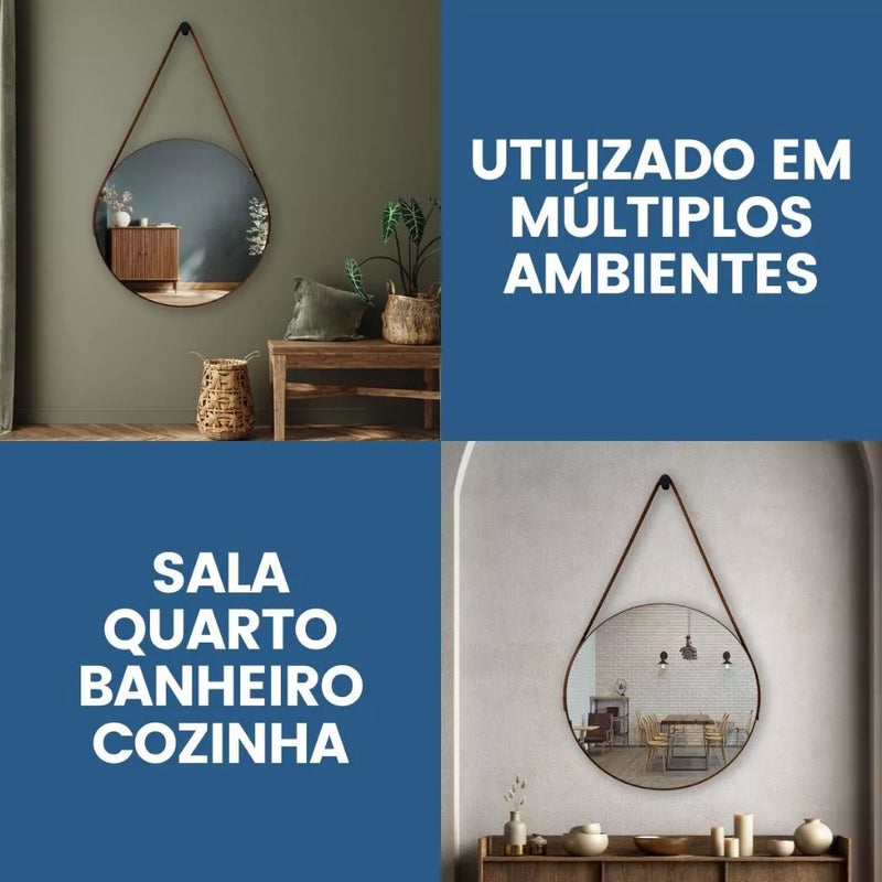Espelho Redondo Adnet 30cm Com Alça
